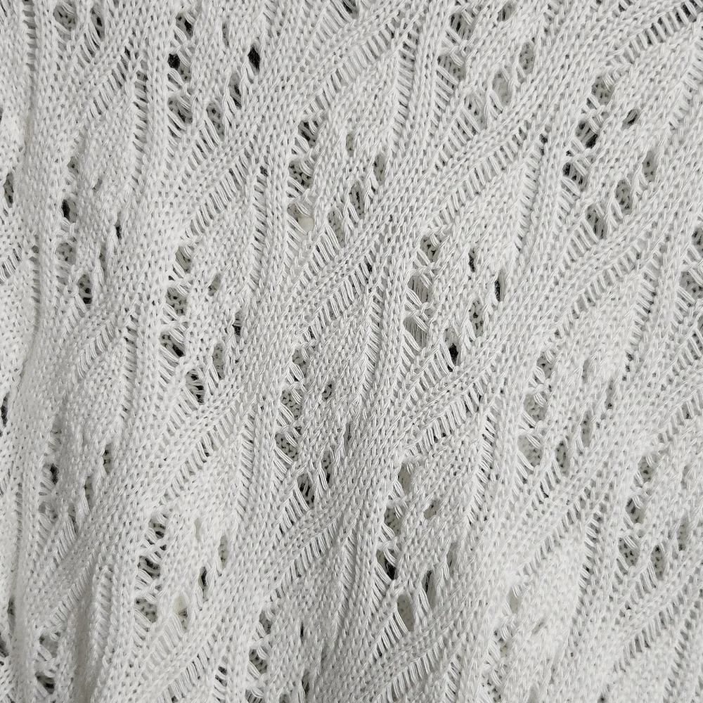 White Crochet Poncho - Picture 8 of 8